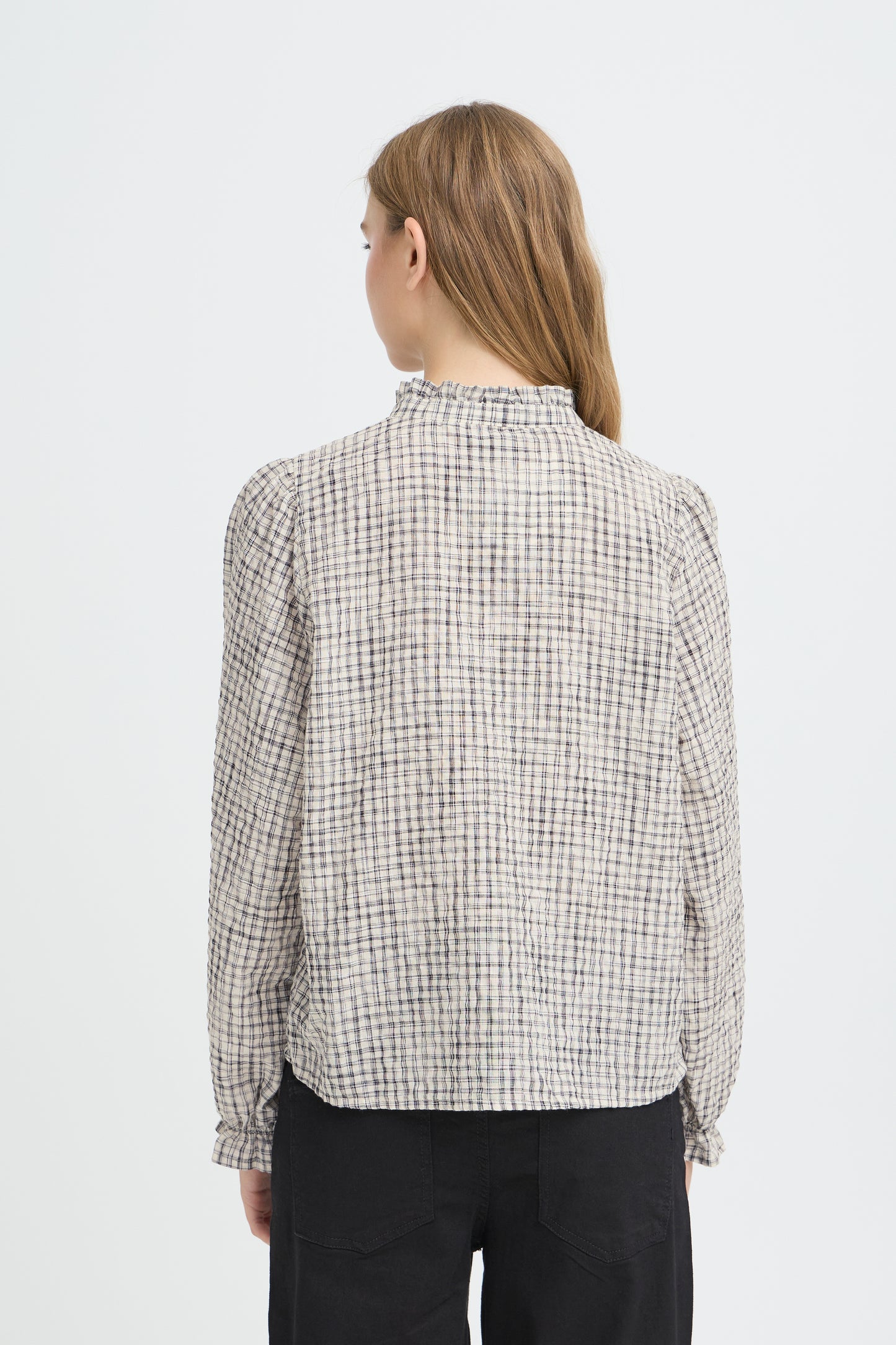 Chemise carreaux fronces ICHI