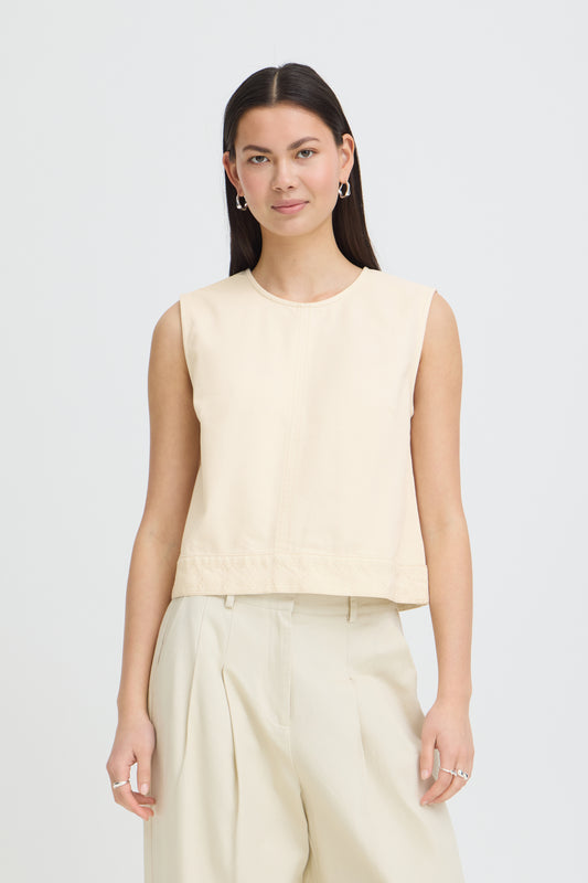 Top jean broderie ICHI