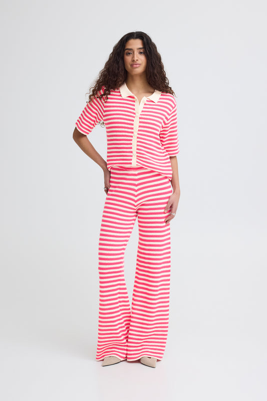 Pantalon rayures mailles ICHI