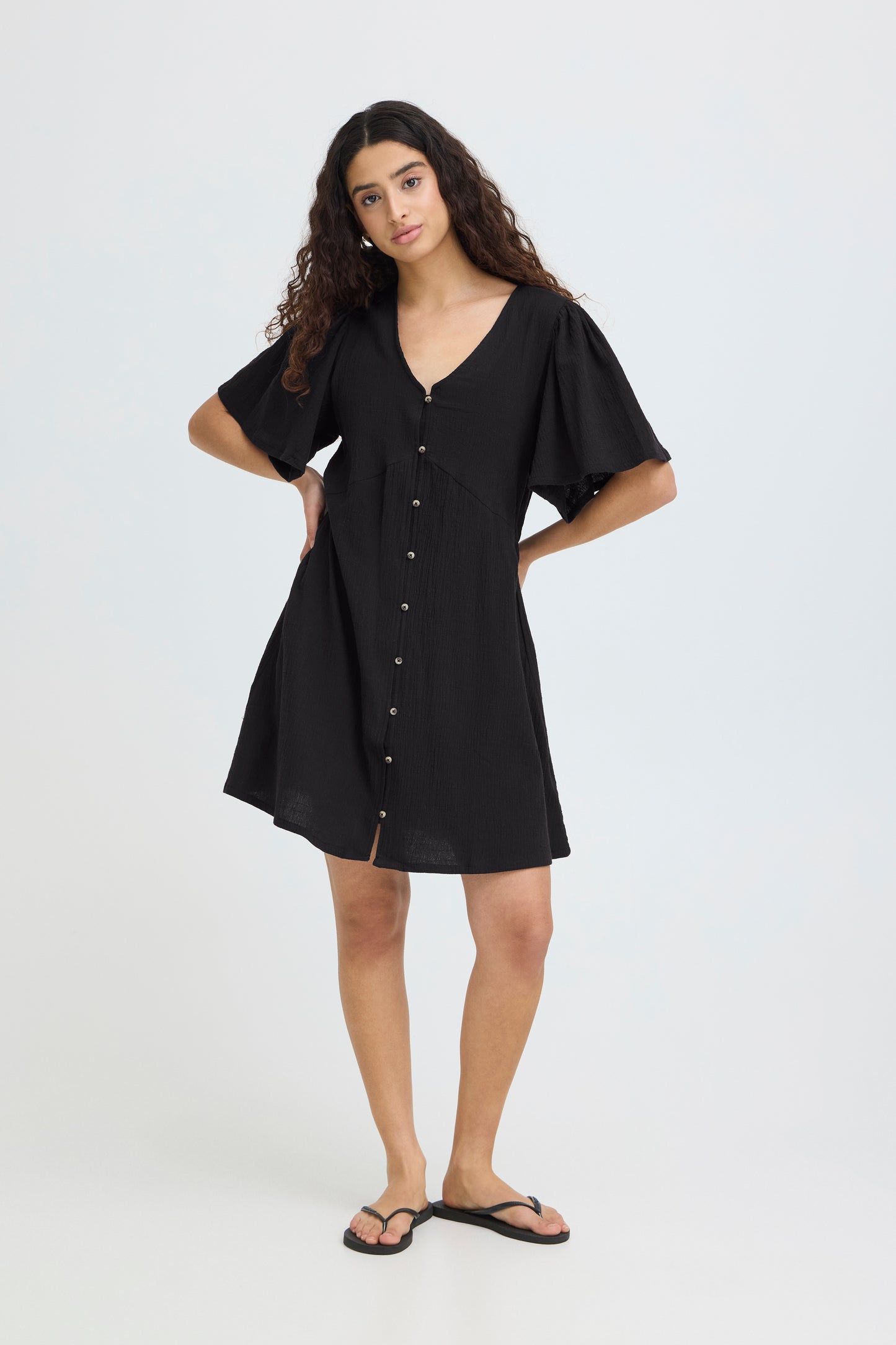 Robe noir coton ICHI