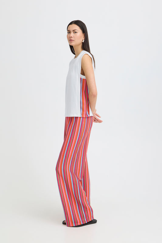 Débardeur détail mailles colorés ICHI