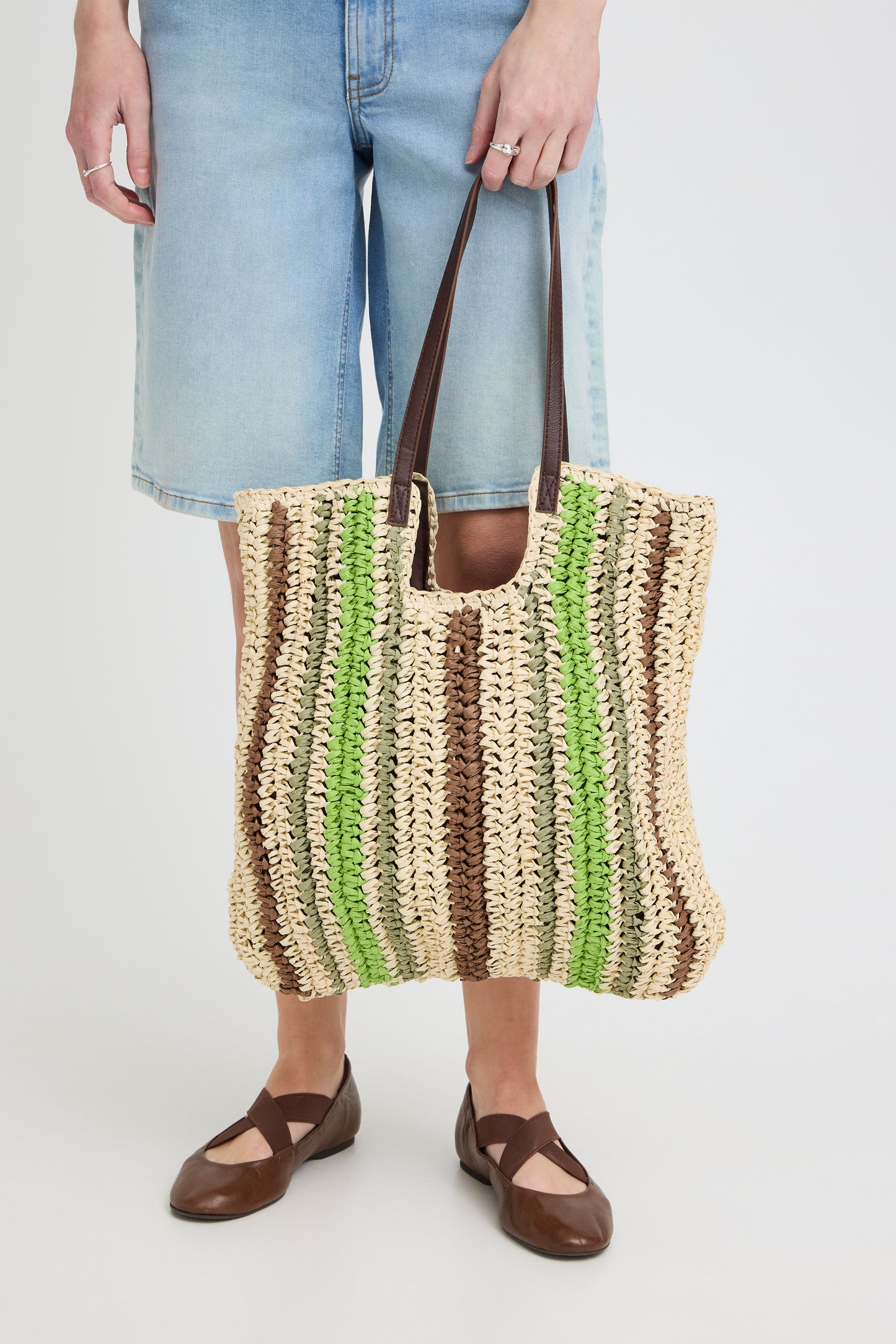 Sac tressé & similicuir ICHI