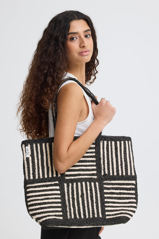 Sac tressé rayures ICHI
