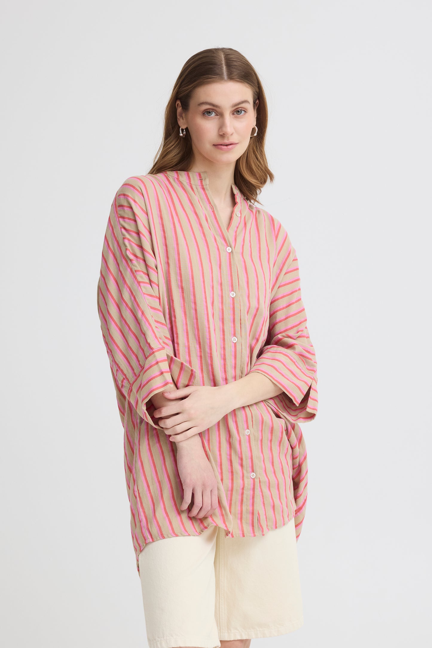 Tunique/chemise longue rayures ICHI