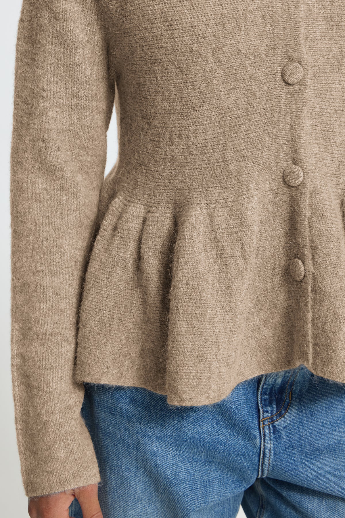 Pull/gilet péplum ICHI