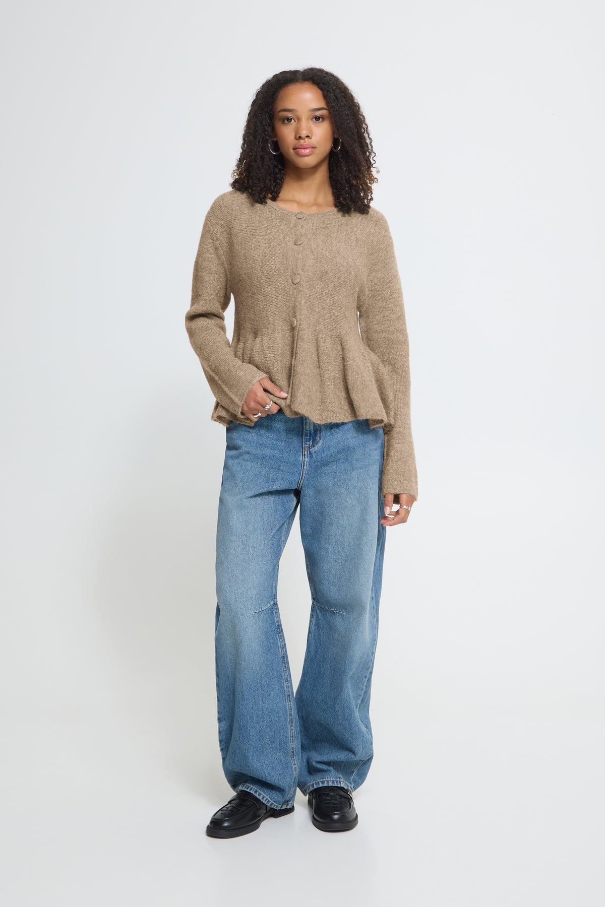 Pull/gilet péplum ICHI