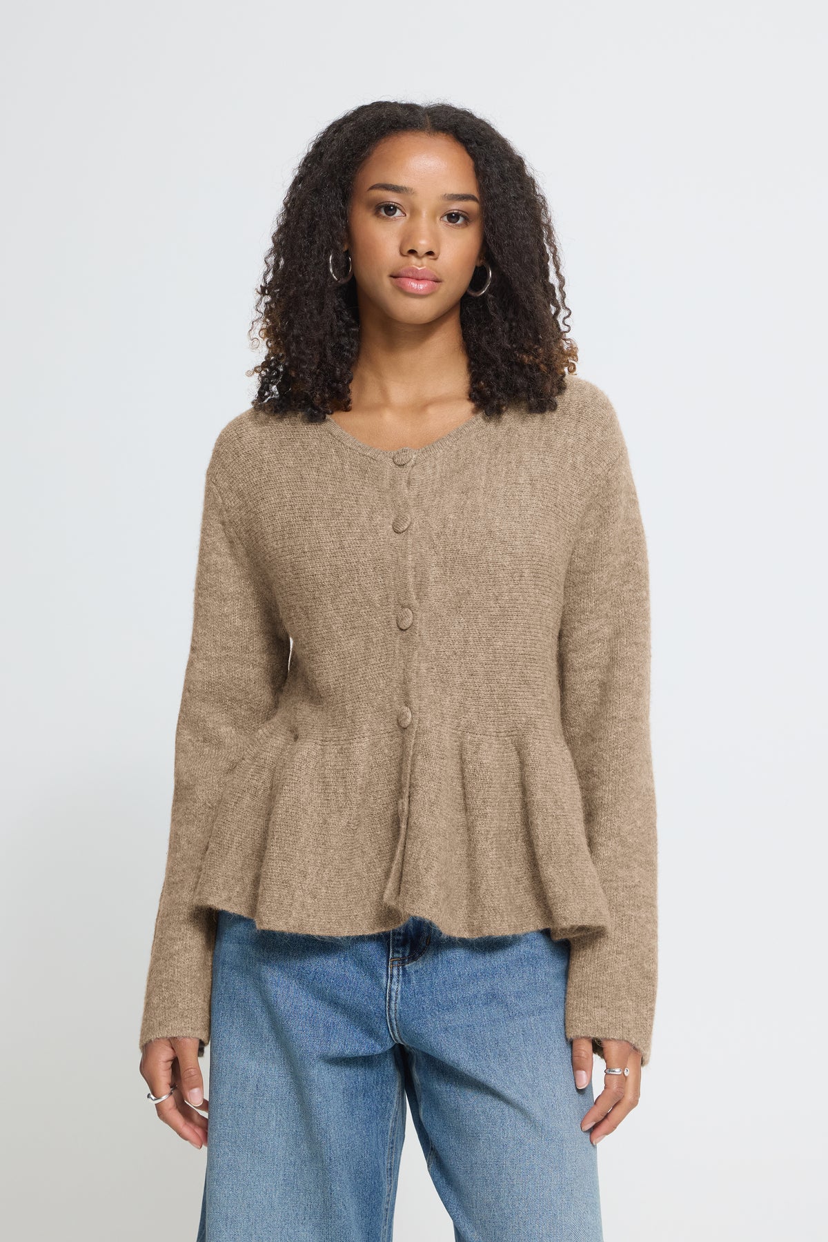Pull/gilet péplum ICHI