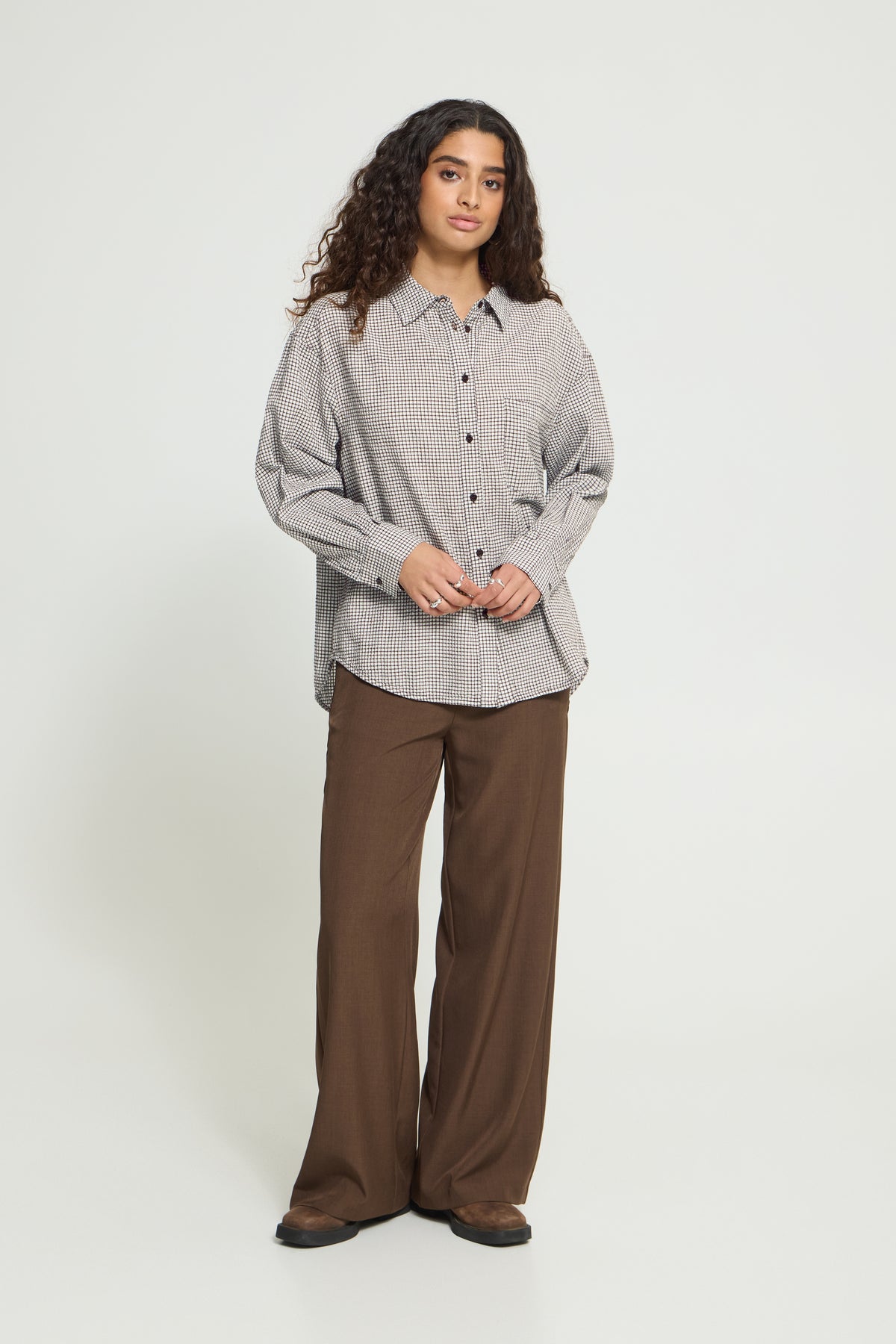 Chemise longue carreaux ICHI