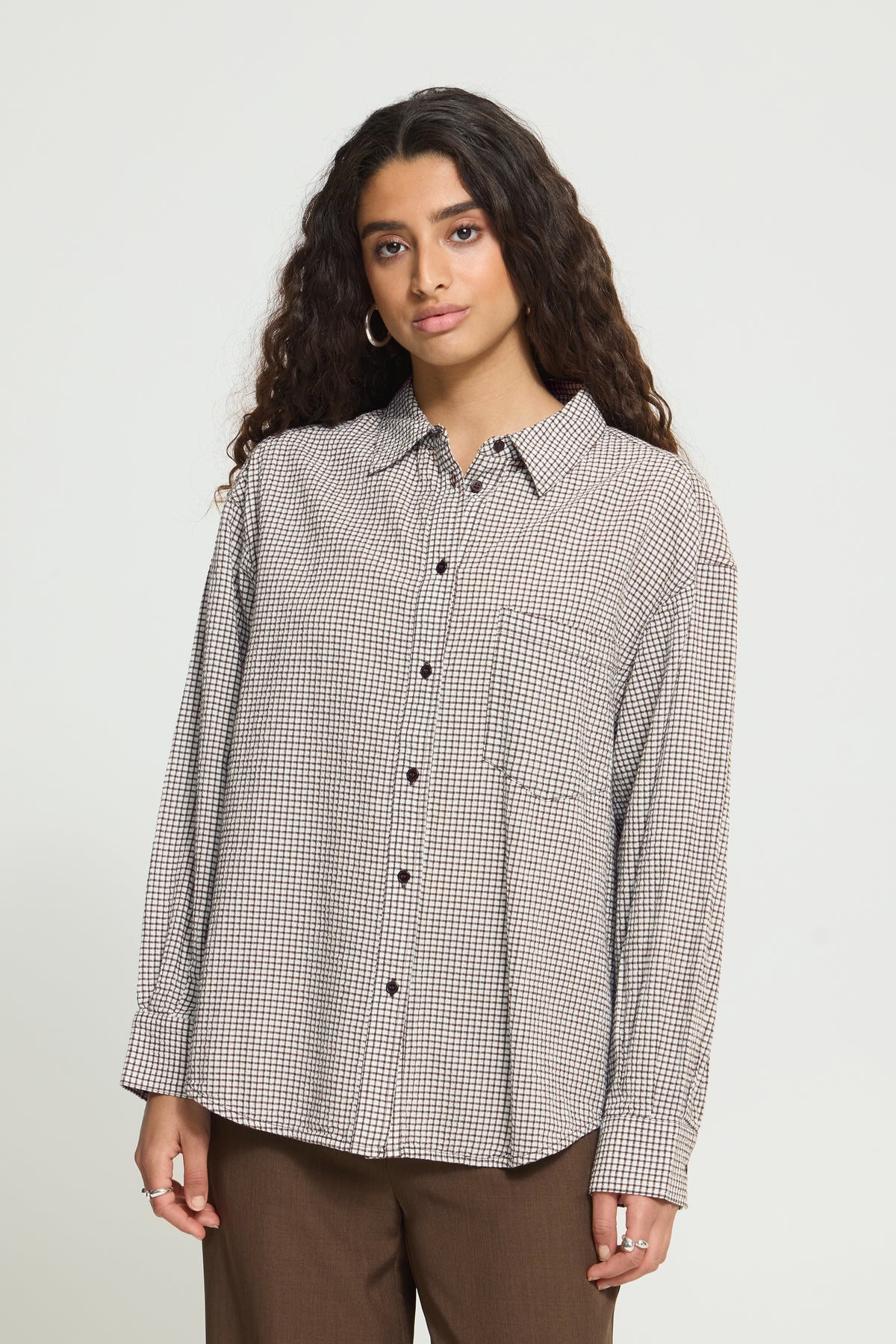 Chemise longue carreaux ICHI