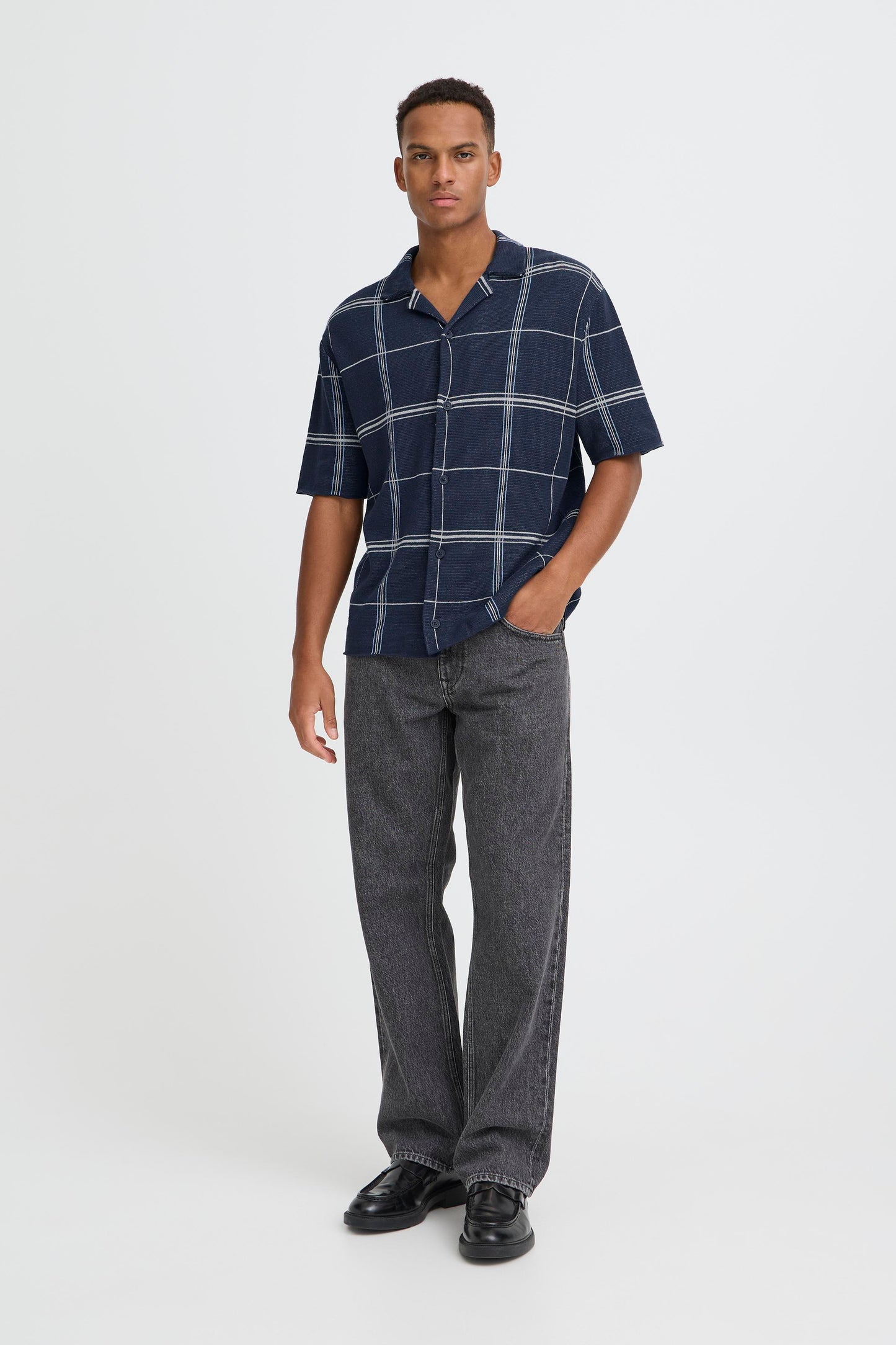 Chemise texturé carreaux Blend