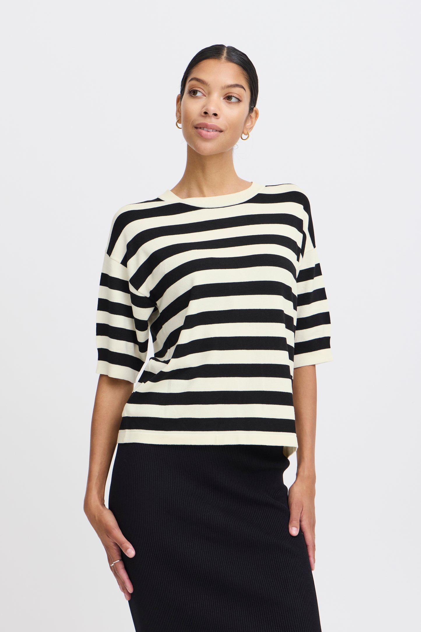 Pull fin rayures B.Young