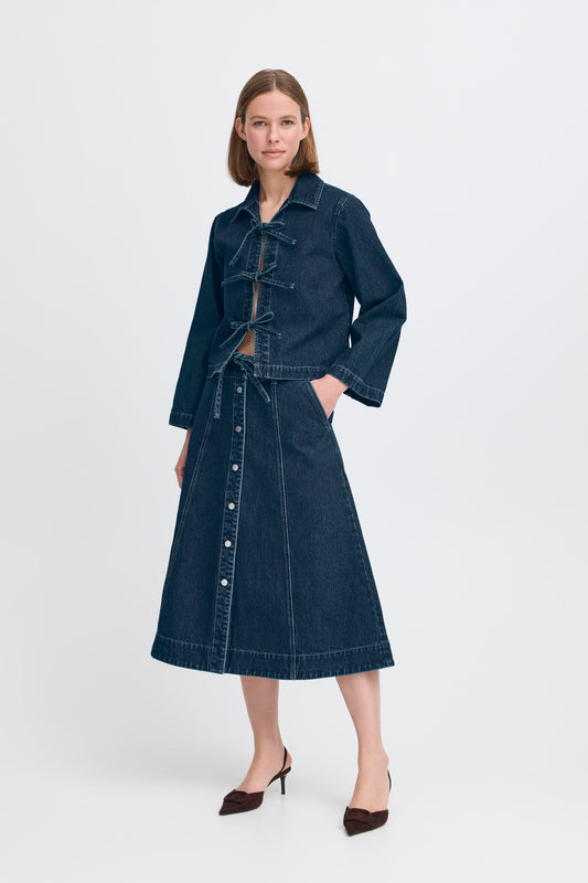 Jupe midi jean B.Young