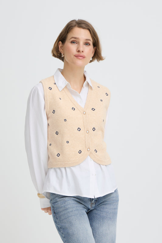 Gilet sans manche broderie B.Young