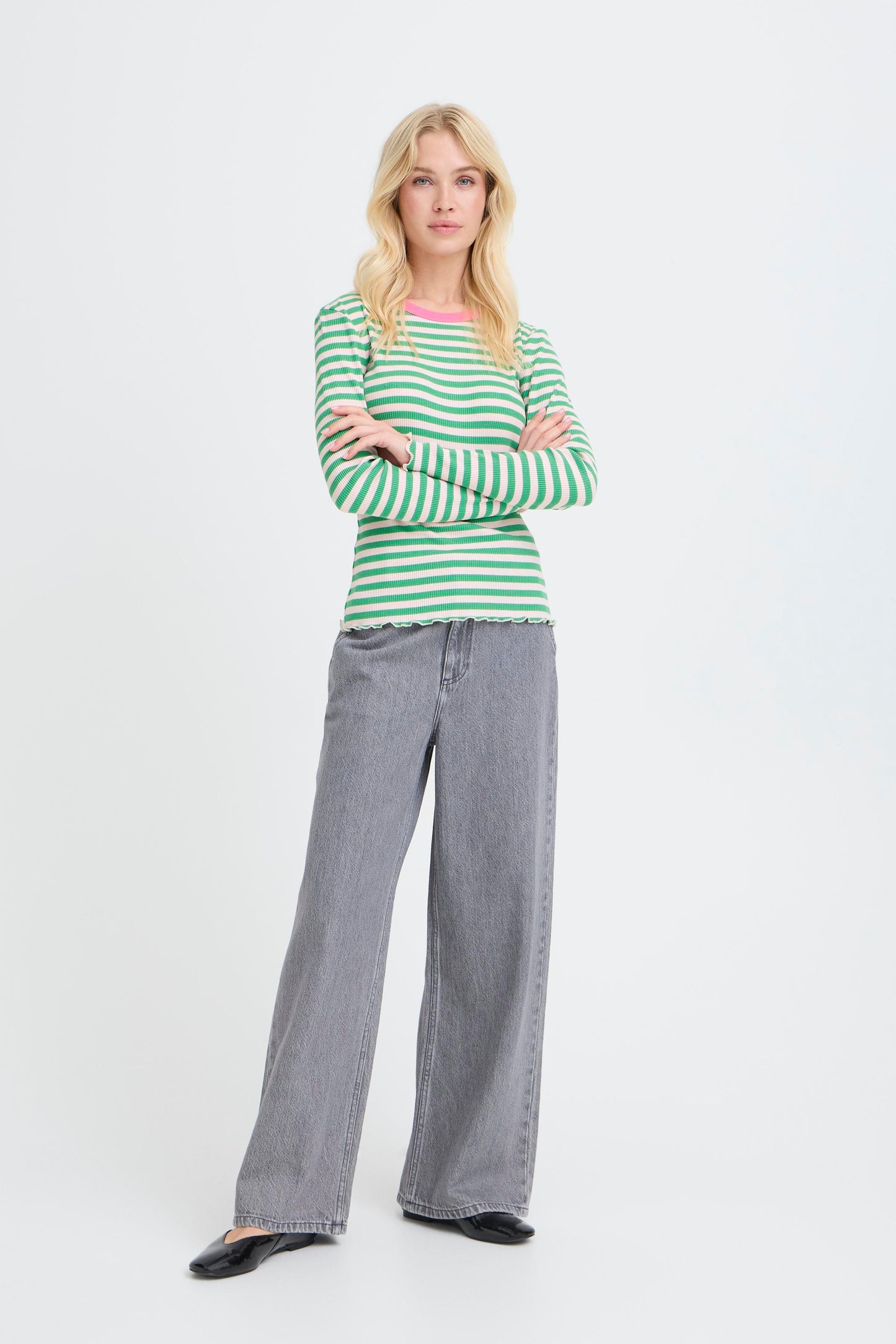 T-shirt marinière avec fronces B.Young