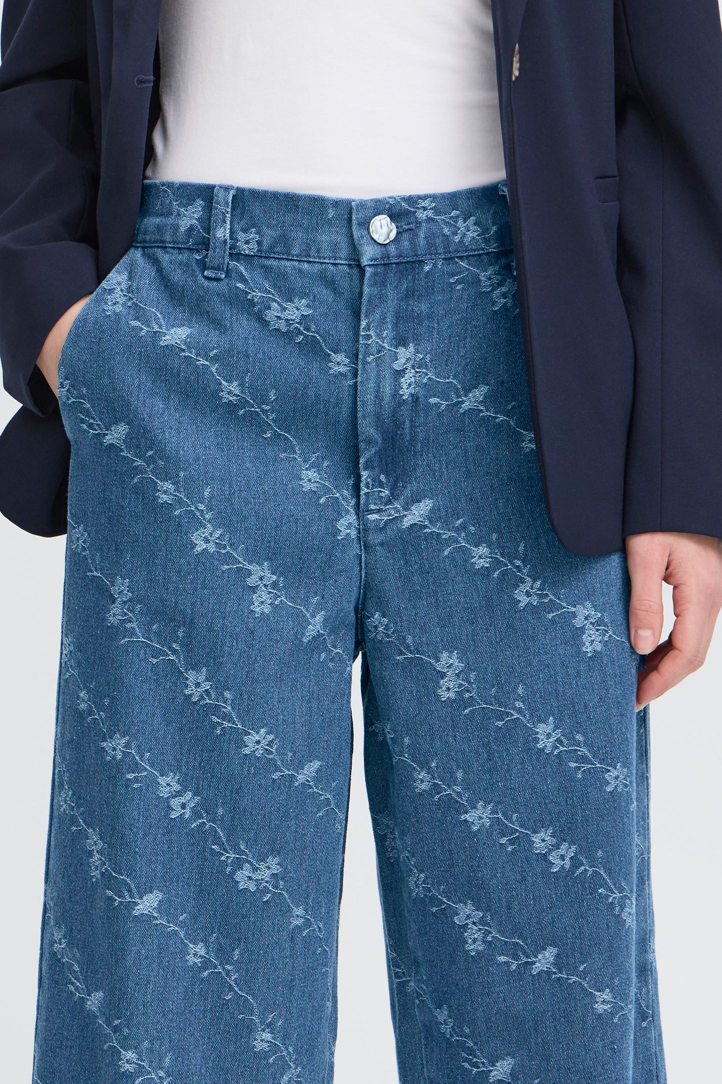 Jean large broderie B.Young
