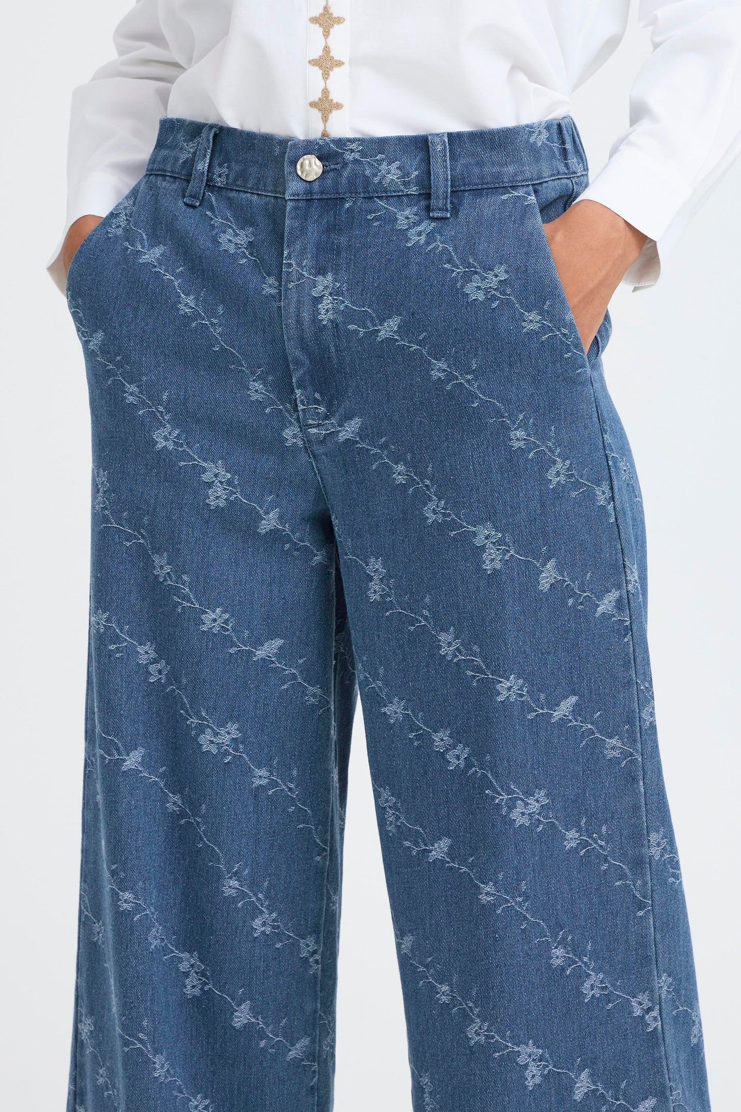 Jean large broderie B.Young