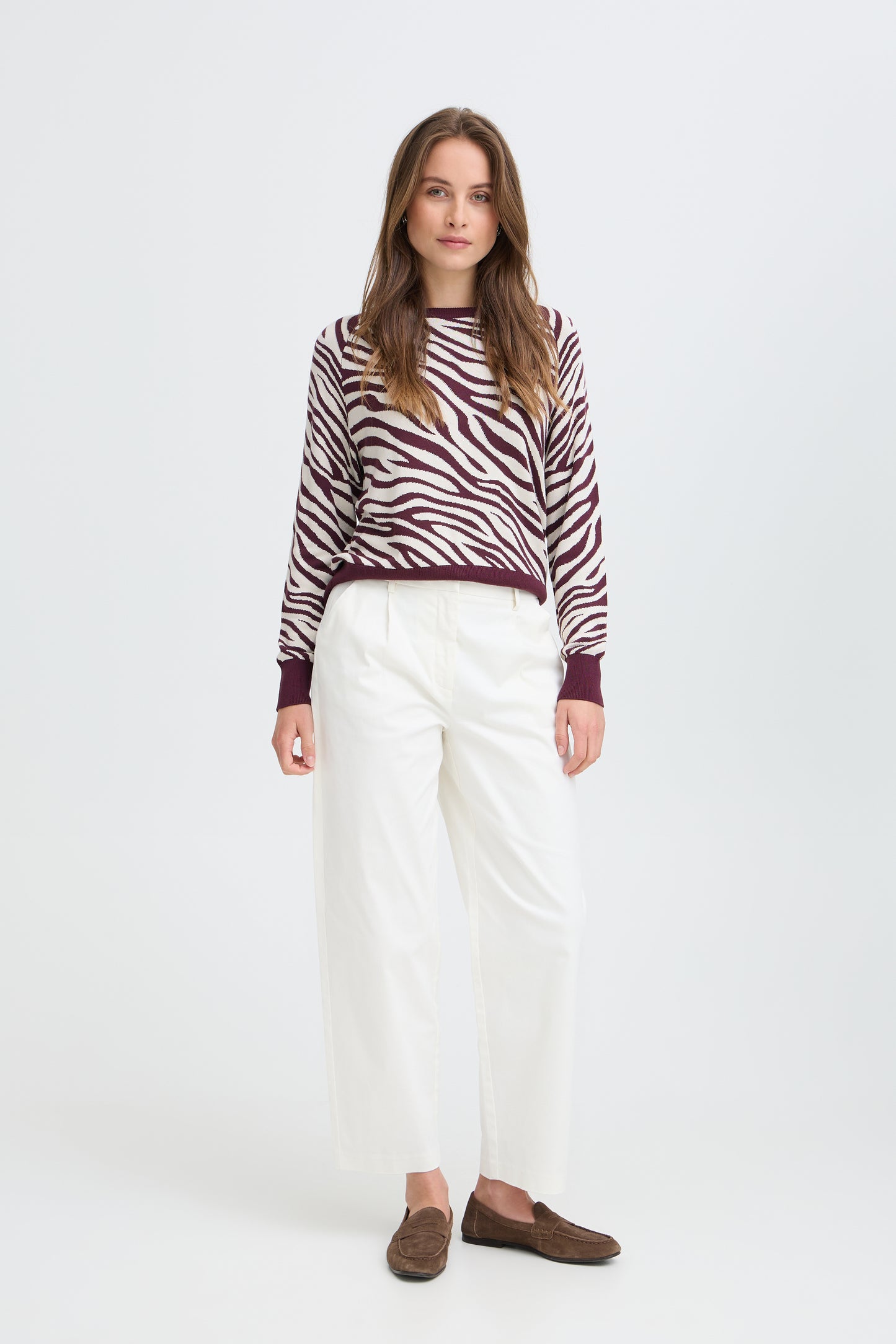 Pull zèbre bordeaux B.Young