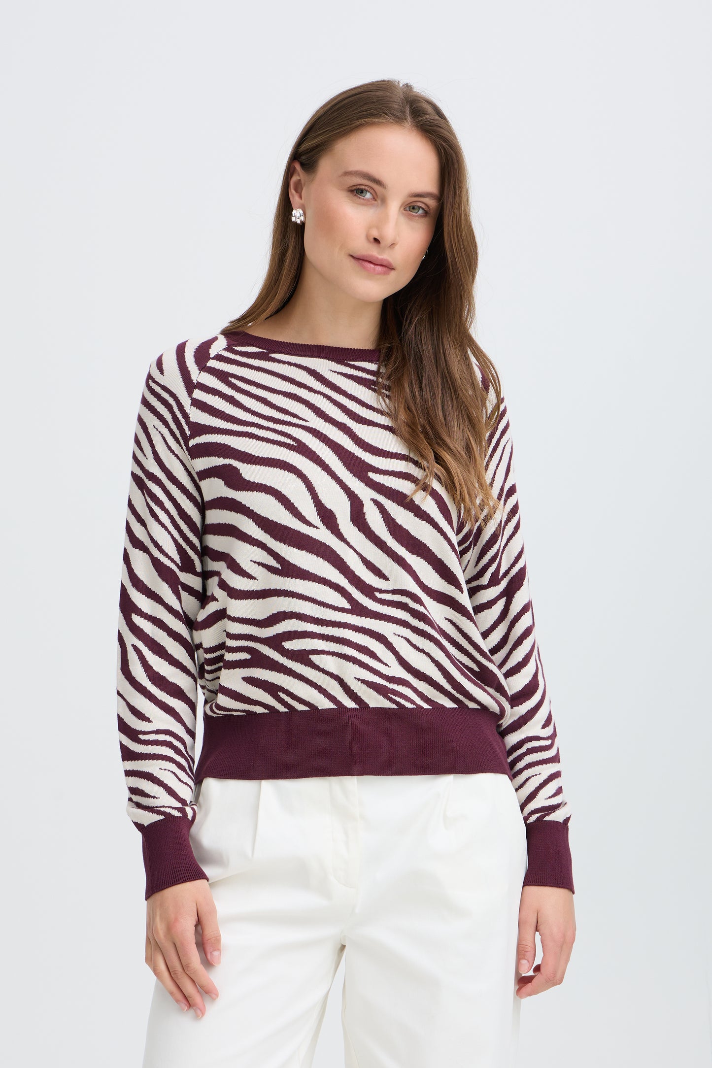Pull zèbre bordeaux B.Young