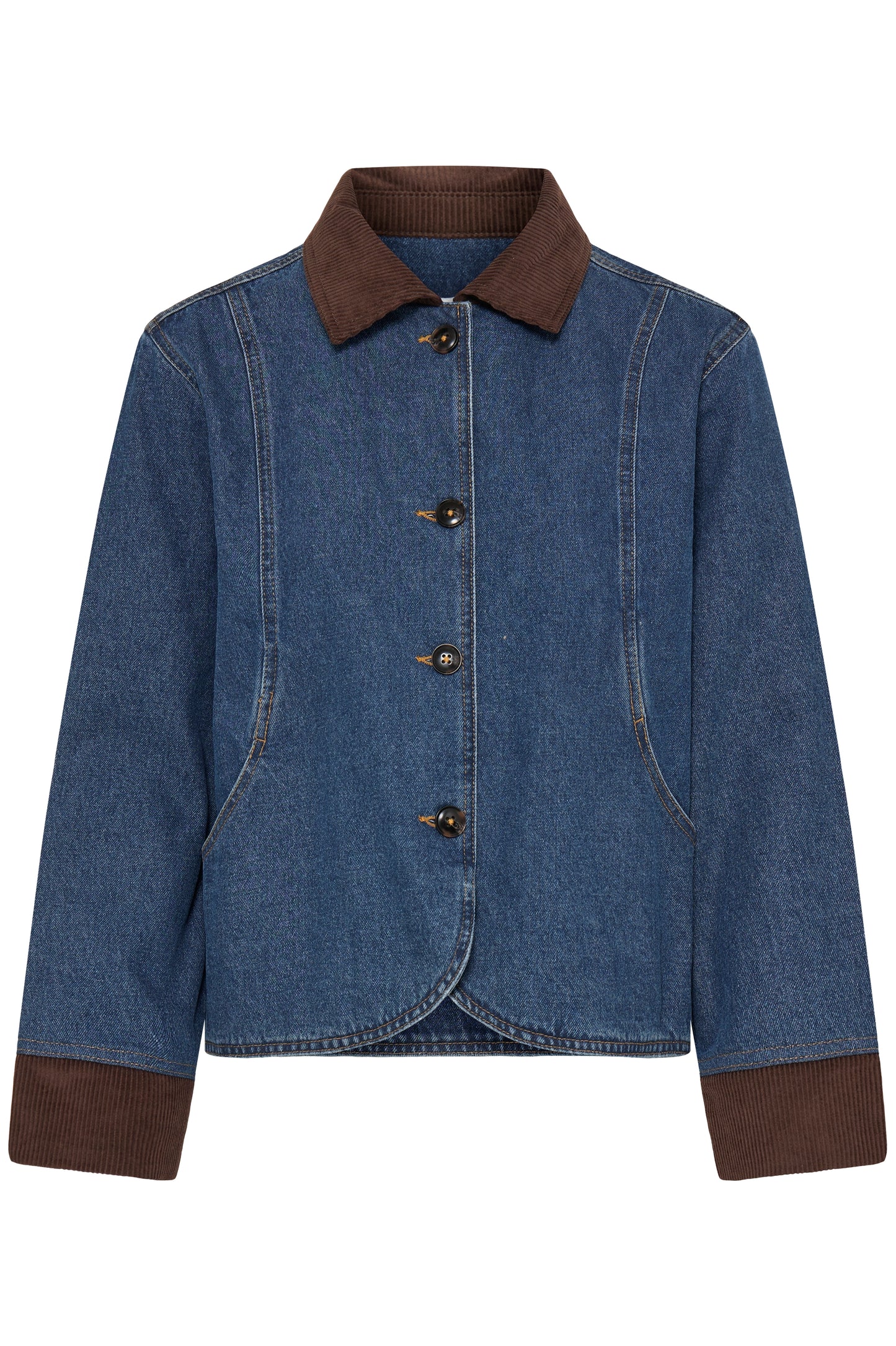 Veste jean détail velours B.Young