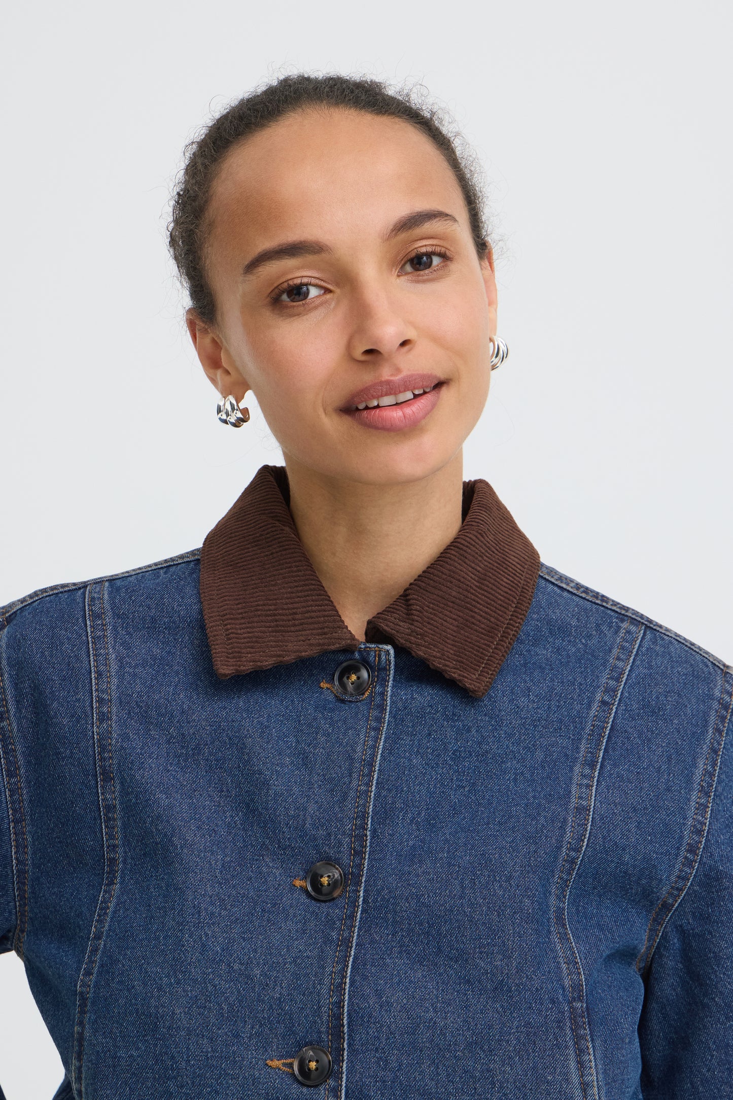 Veste jean détail velours B.Young