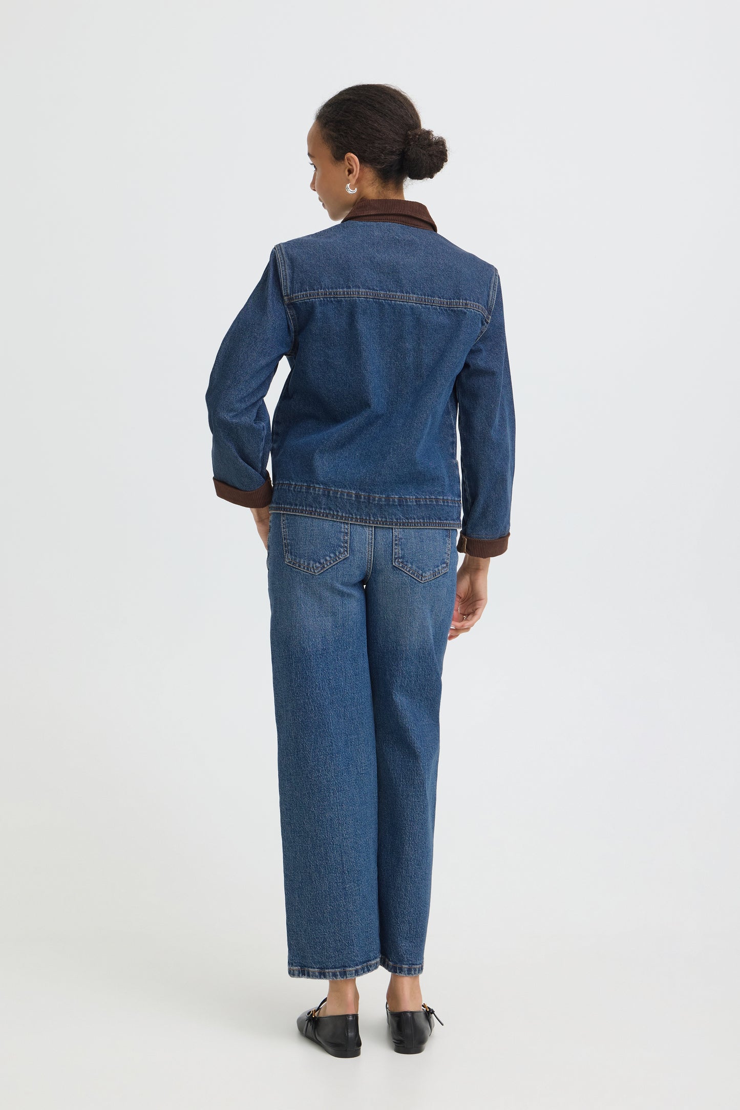 Veste jean détail velours B.Young