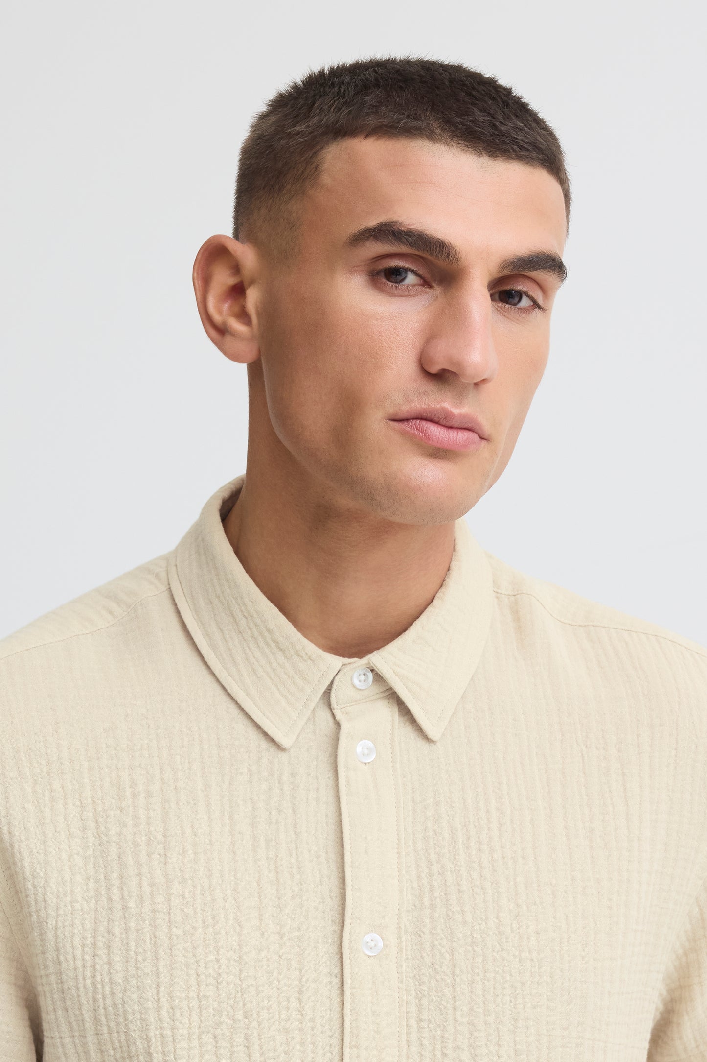 Chemise gaz de coton Solid