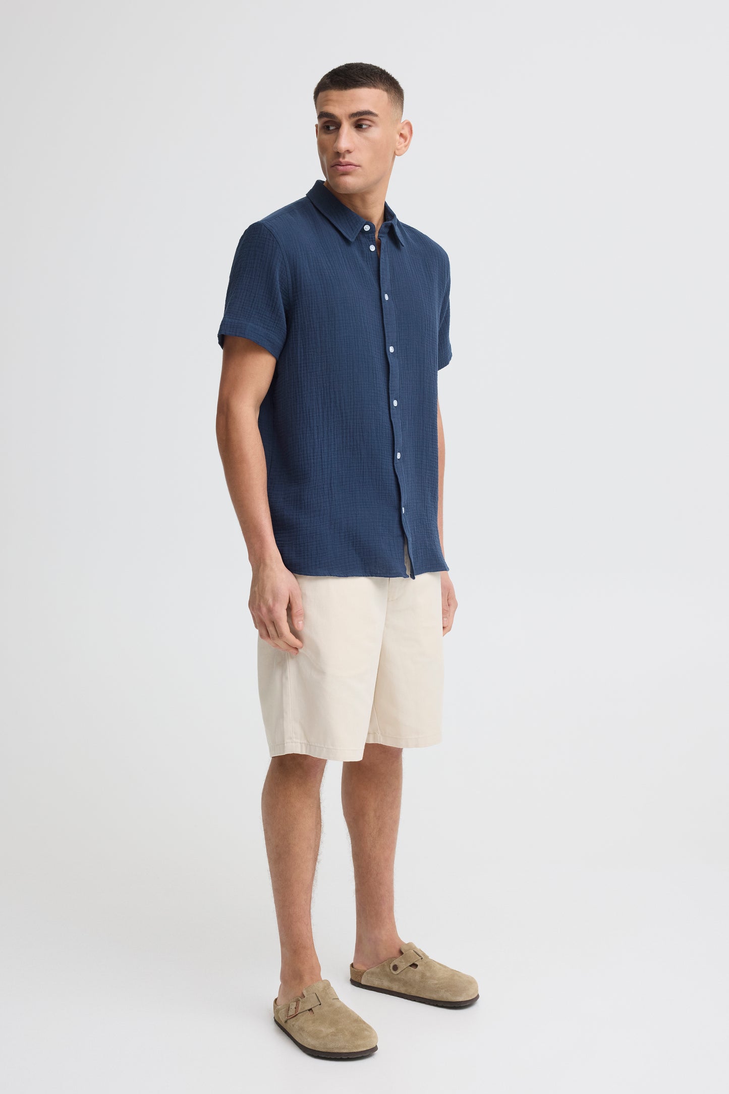 Chemise gaz de coton Solid