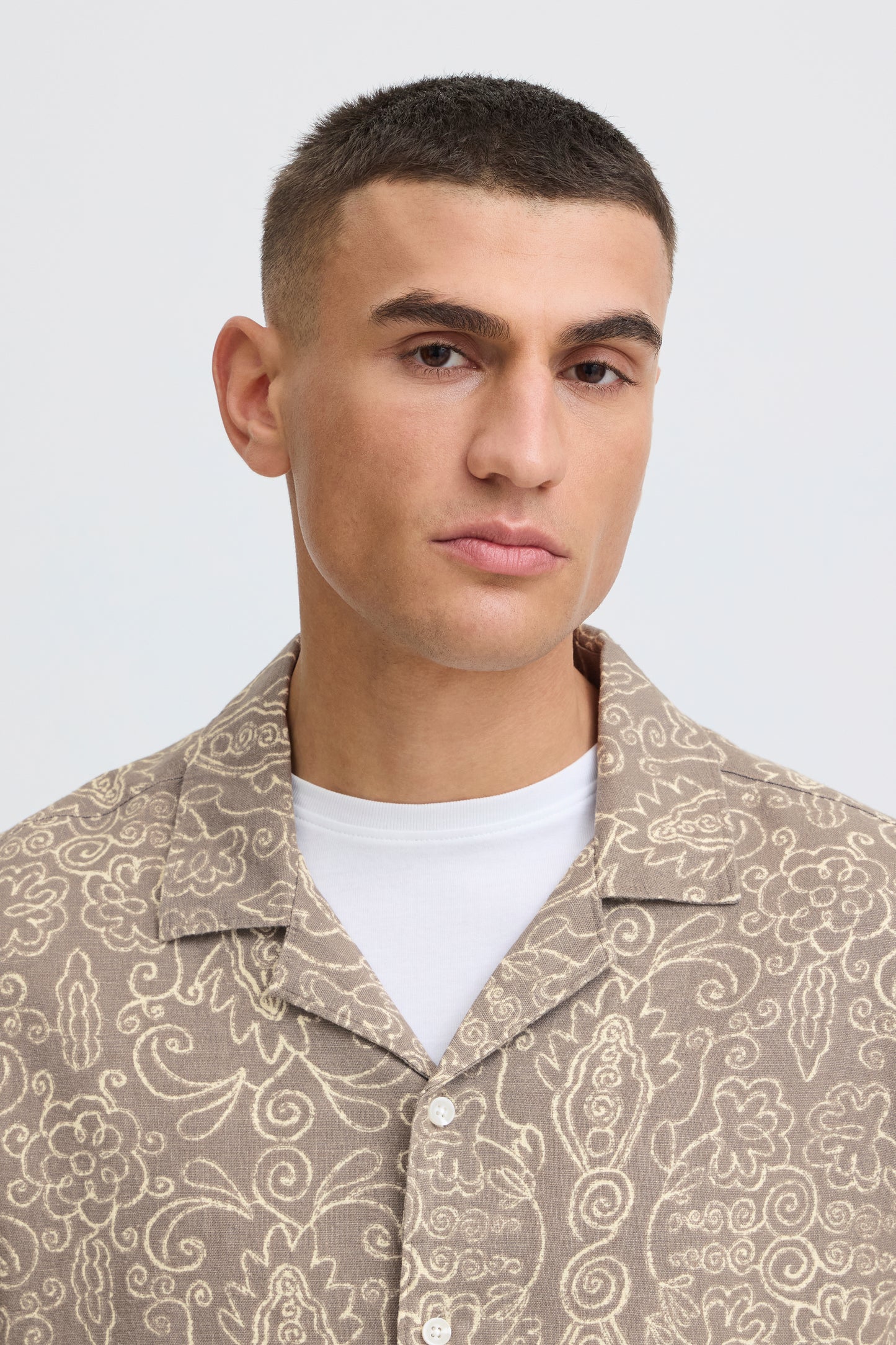 Chemise motif lin Solid