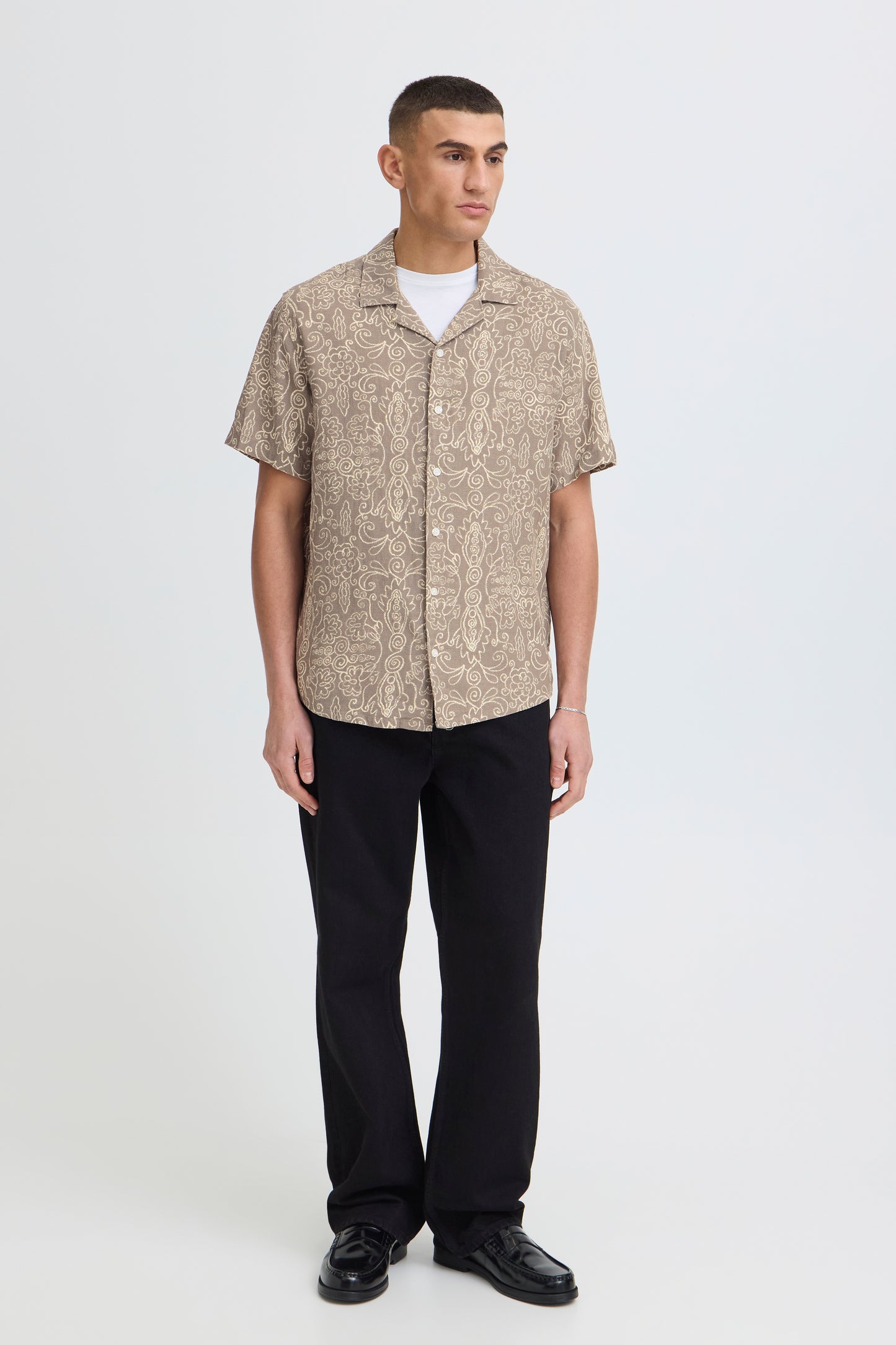 Chemise motif lin Solid