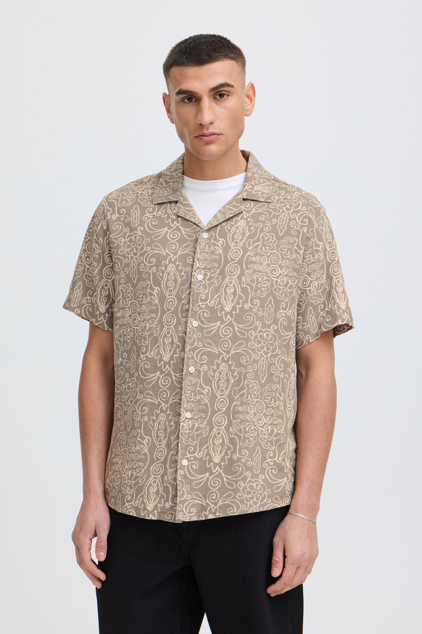 Chemise motif lin Solid