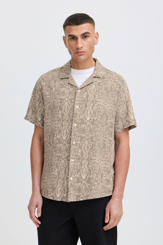 Chemise motif lin Solid