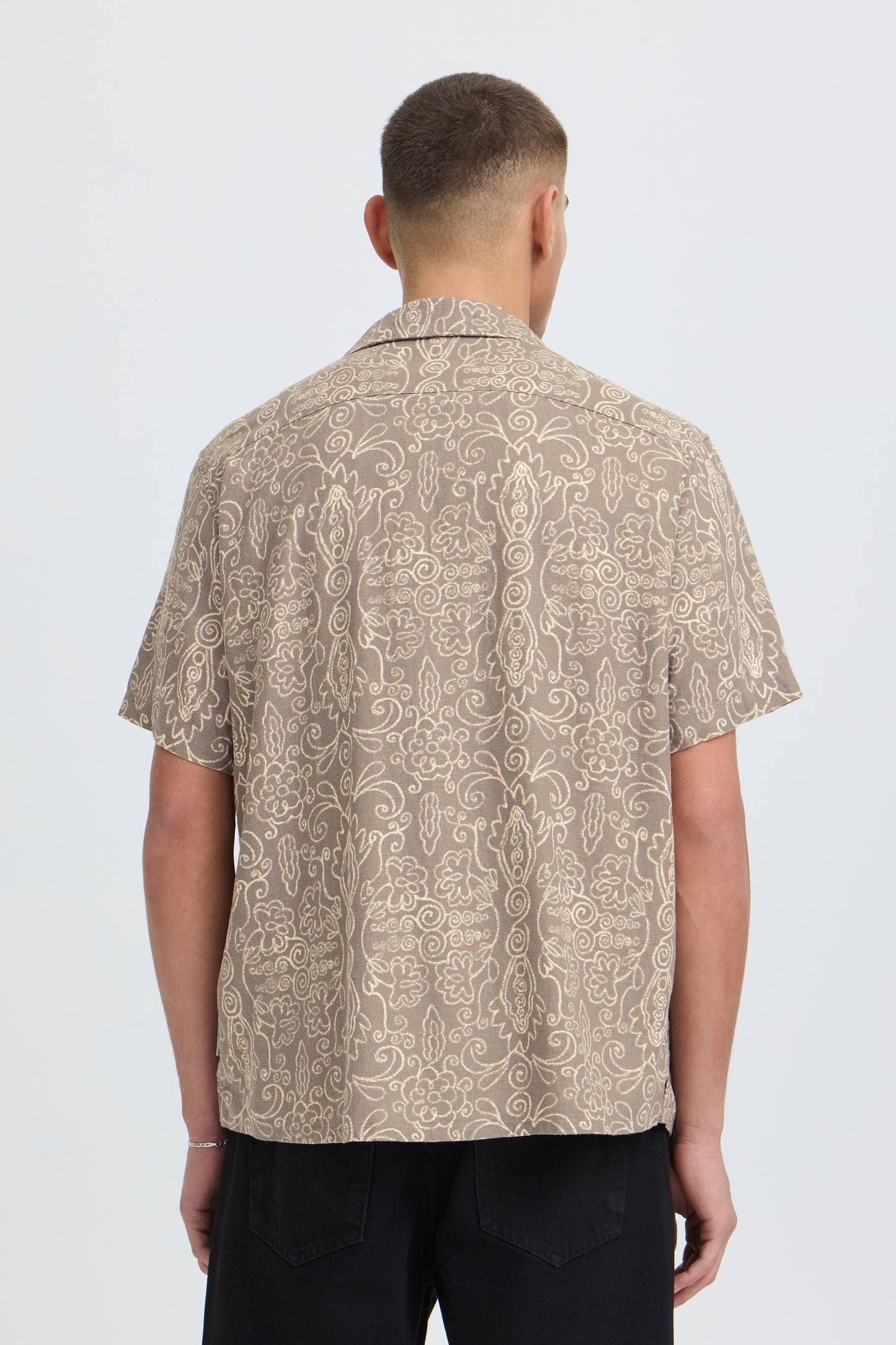 Chemise motif lin Solid