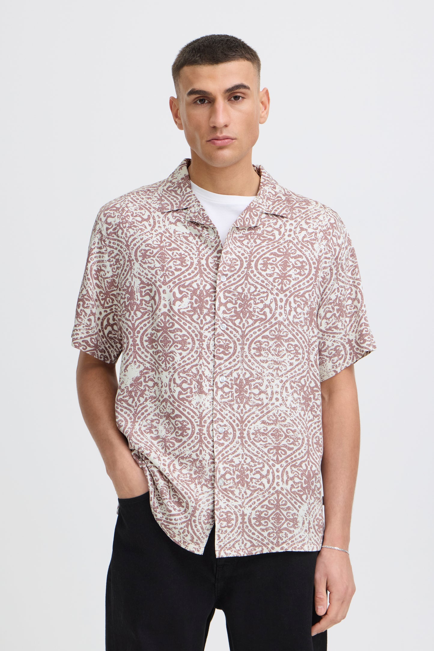 Chemise motif effet Solid