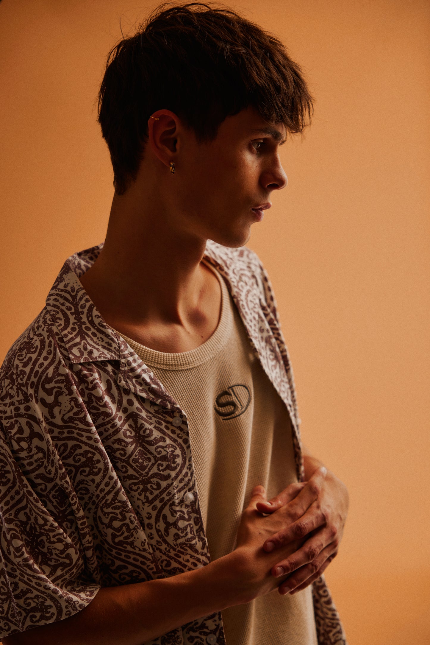 Chemise motif effet Solid