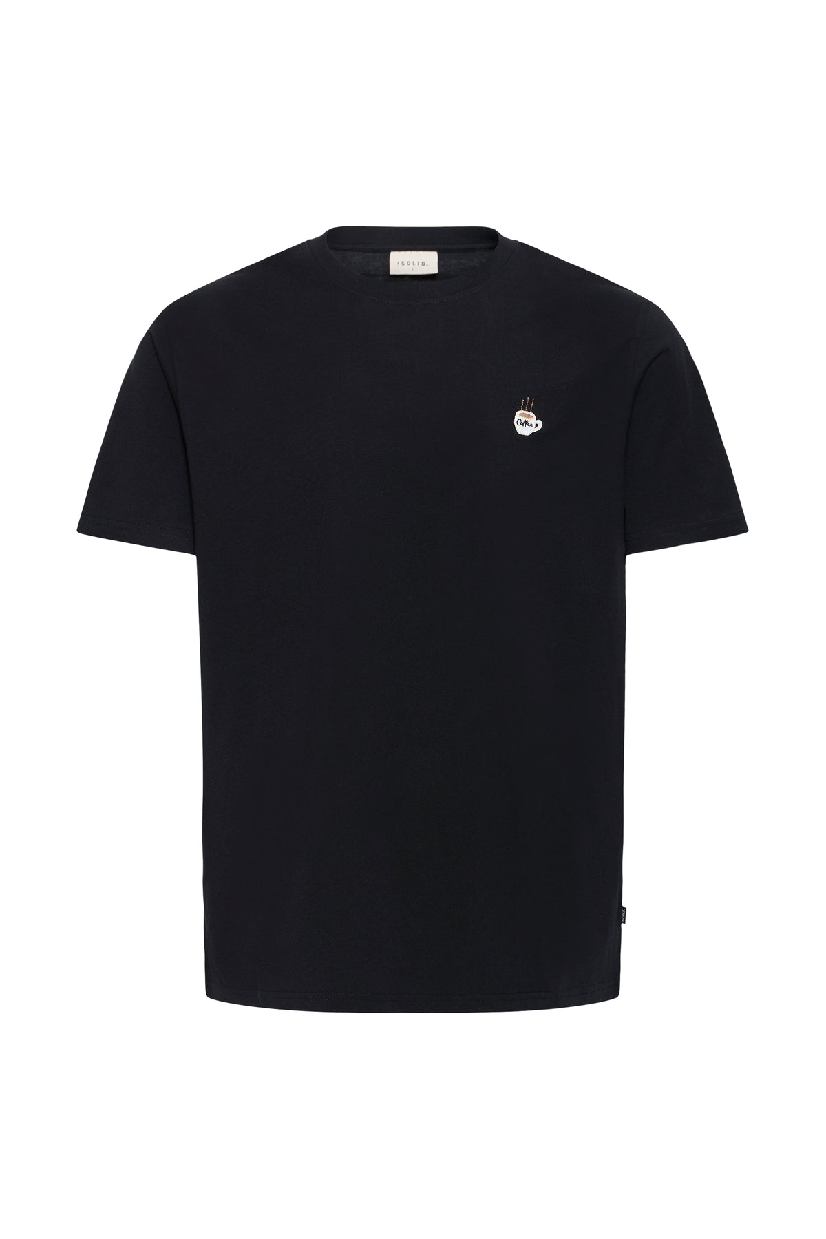 T-shirt broderie café Solid