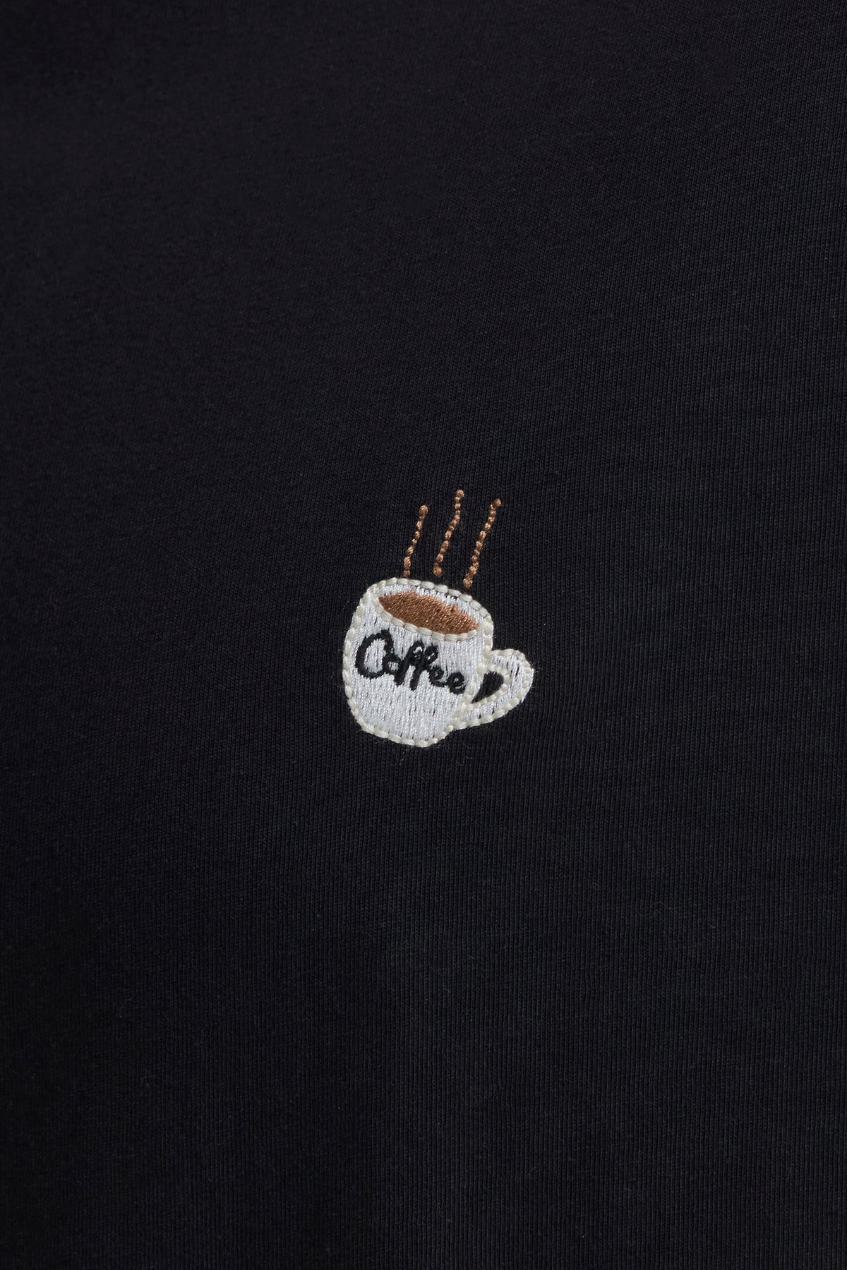 T-shirt broderie café Solid