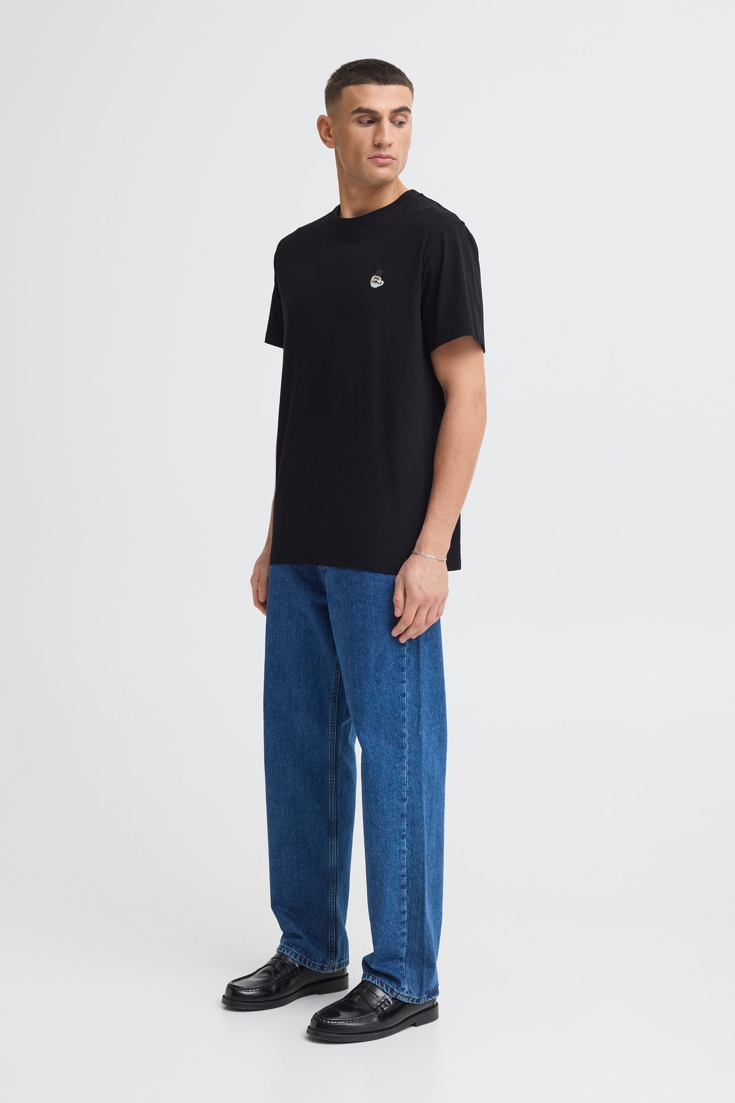 T-shirt broderie café Solid