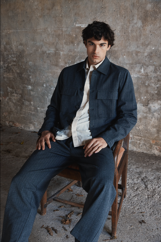 Veste droite rayures Casual Friday