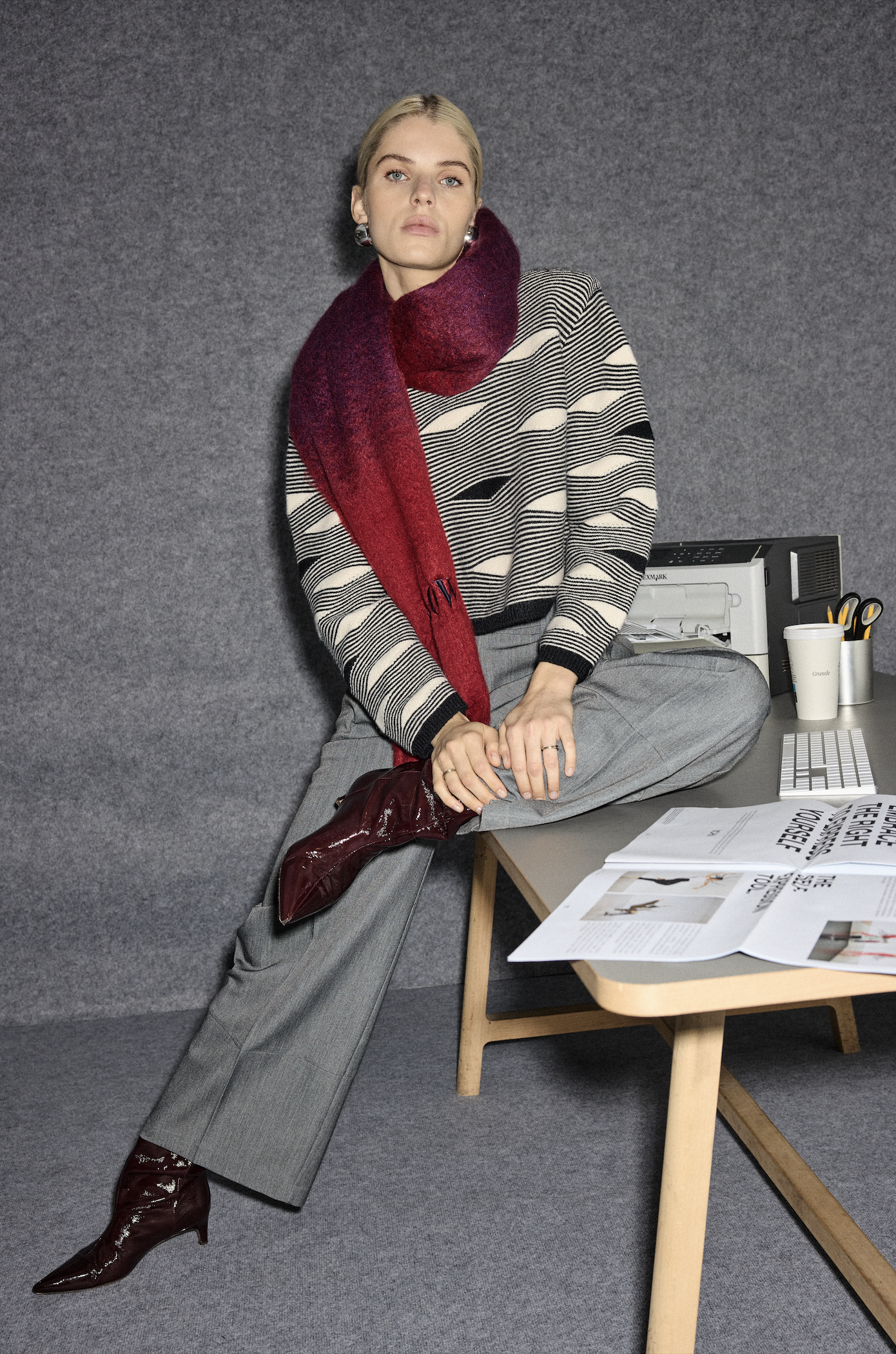 Pantalon large ceinture ICHI