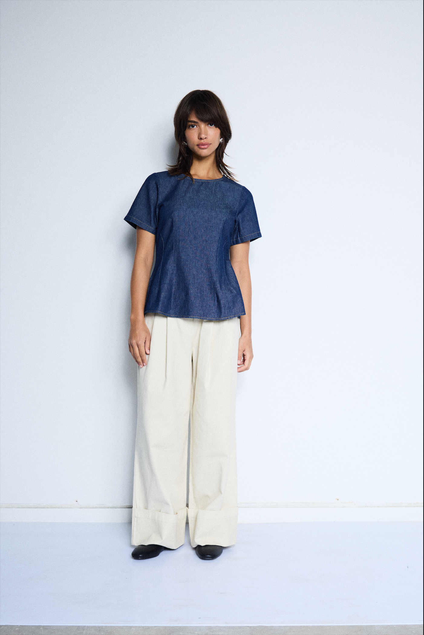 Pantalon à pinces & grand revers ICHI