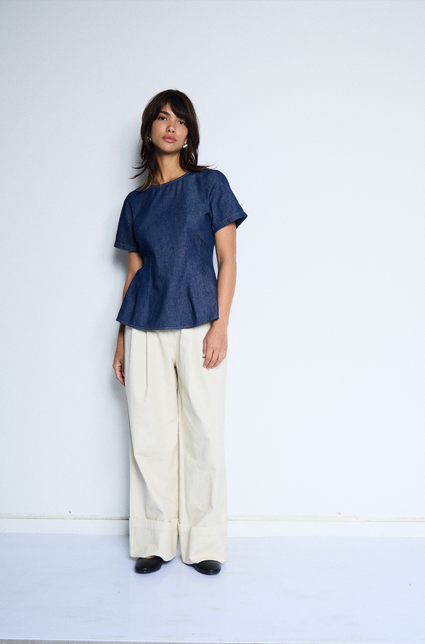 Pantalon à pinces & grand revers ICHI