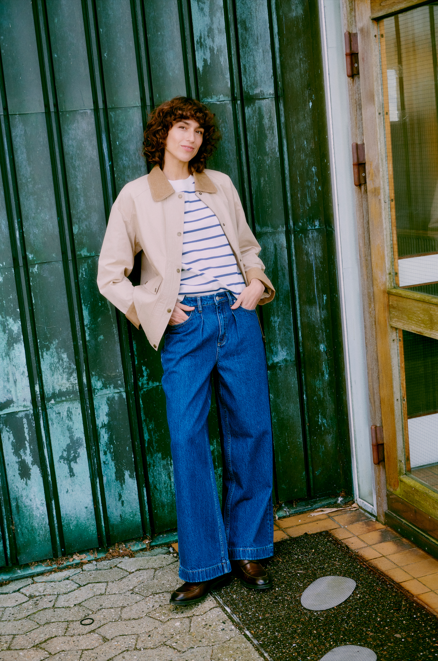 Jean large à pinces B.Young