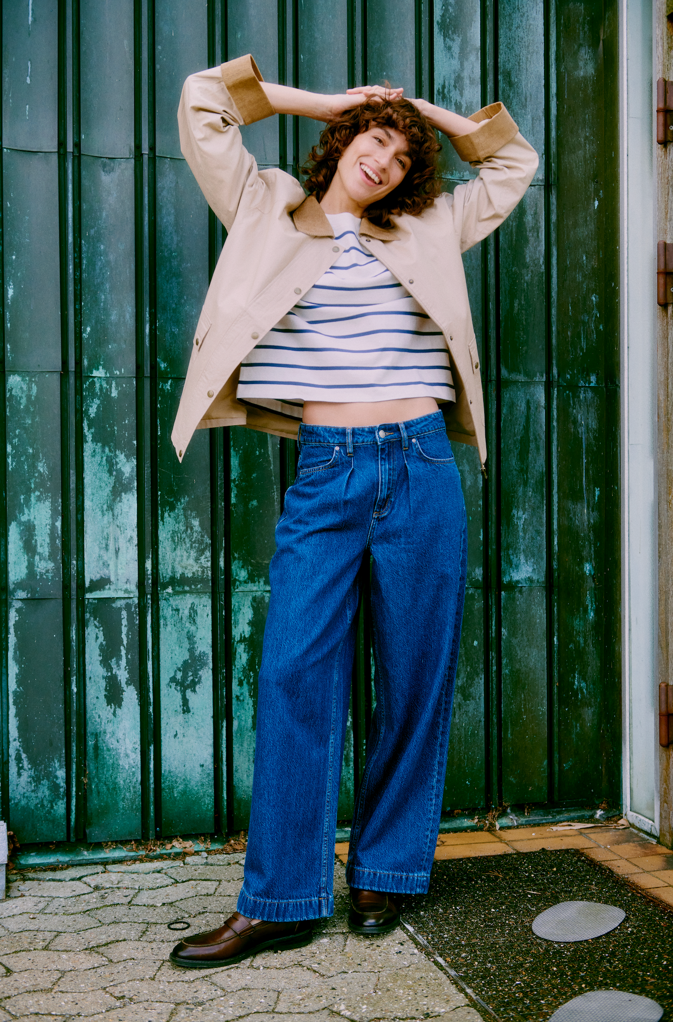 Jean large à pinces B.Young