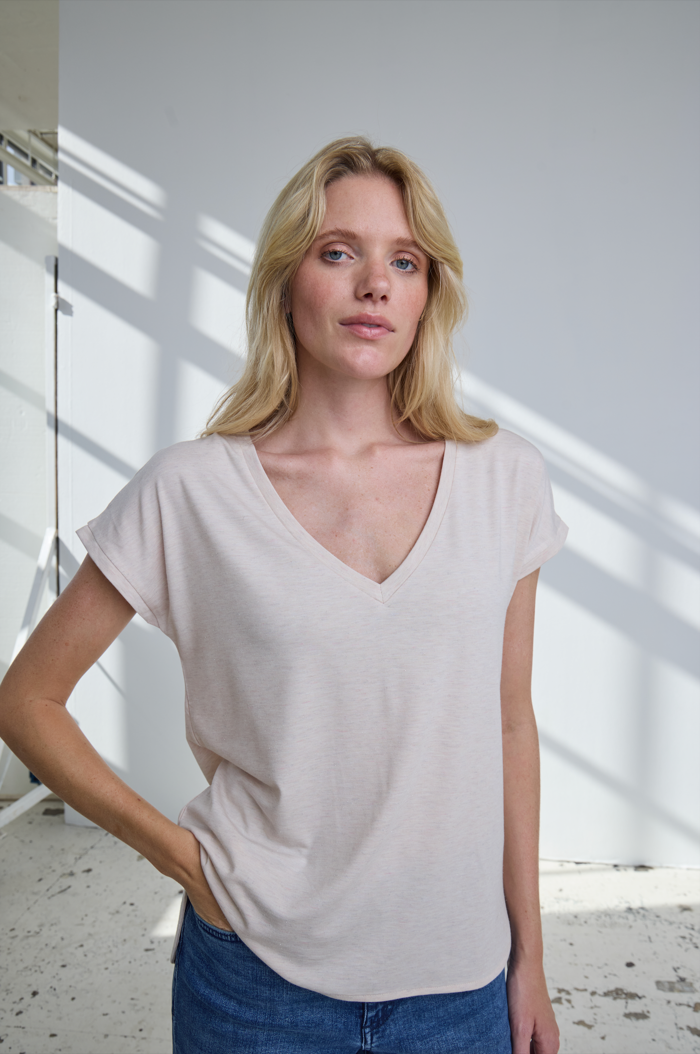 T-shirt détail fil brillant ICHI