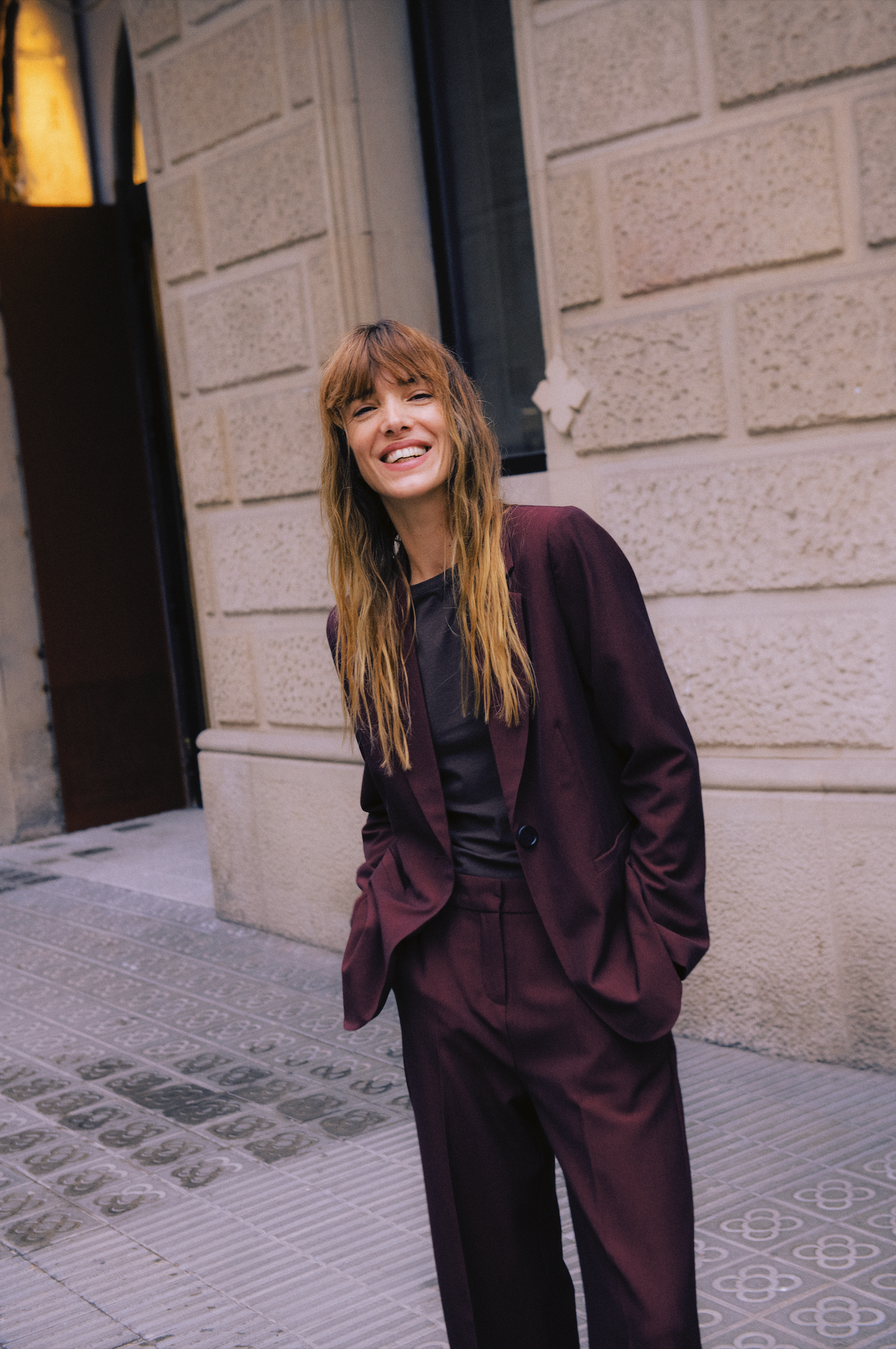 Pantalon ensemble bordeaux B.Young