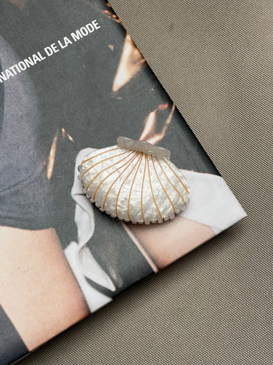 Pince à cheveux - Coquillage doré