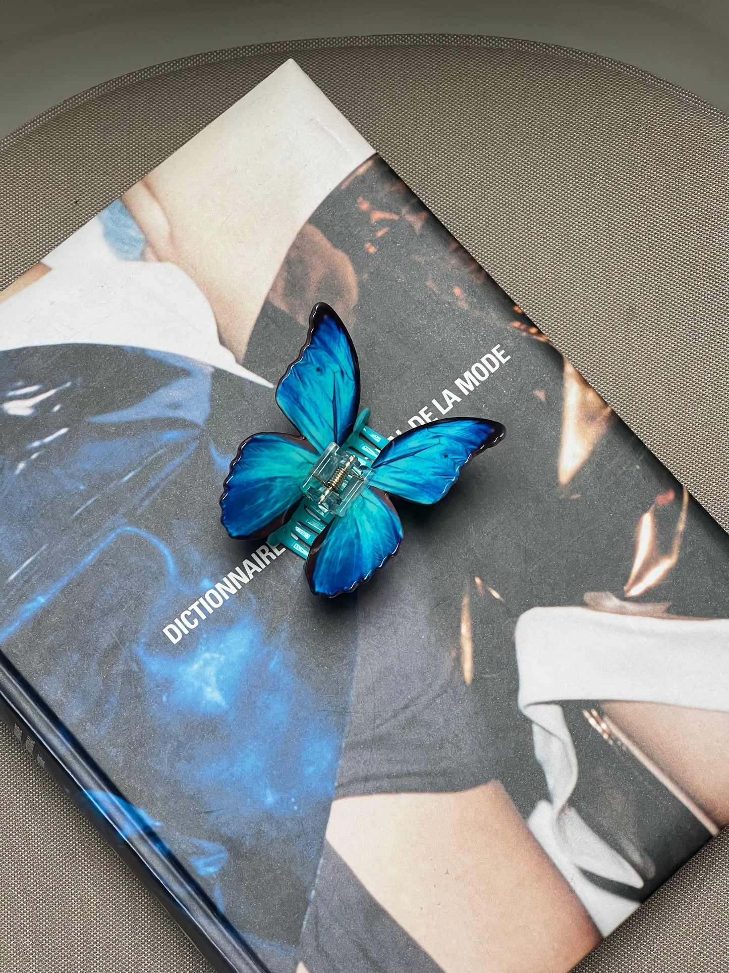 Pince à cheveux - Papillon bleu