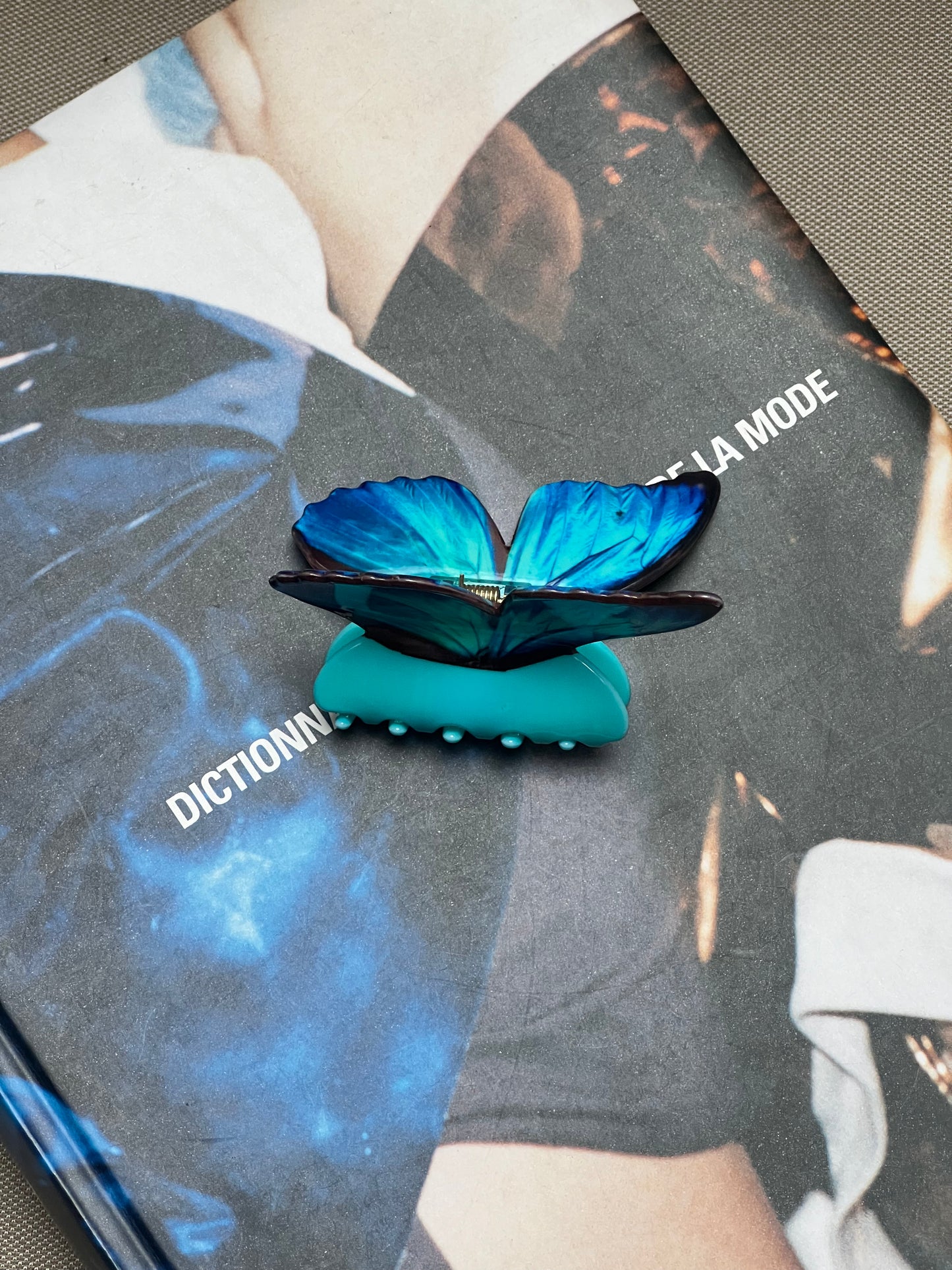 Pince à cheveux - Papillon bleu