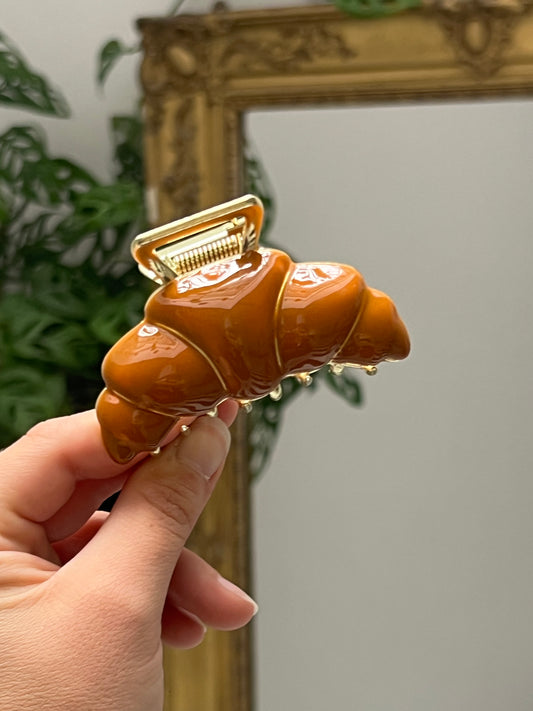 Pince à cheveux - Croissant doré