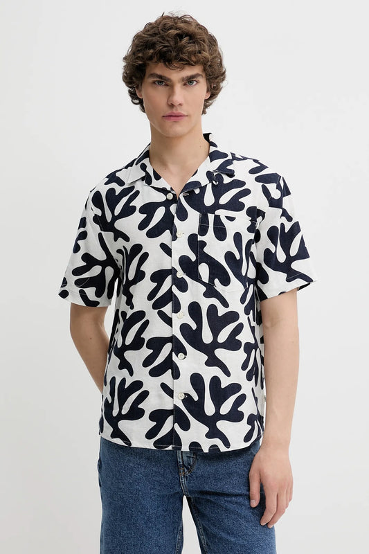 Chemise lin motif Solid